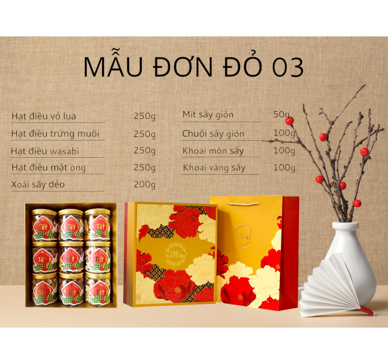 HỘP QUÀ MẪU ĐƠN ĐỎ 03