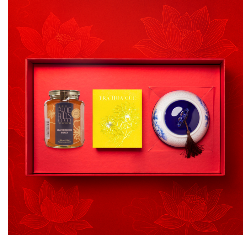 HỘP QUÀ HOA SEN ĐỎ 02