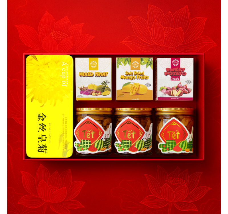 HỘP QUÀ HOA SEN ĐỎ 01